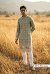 Outluk Wedding Vol 48 Pure Silk Fabric With Embroidery Work Mens Wear Kurta Payjama